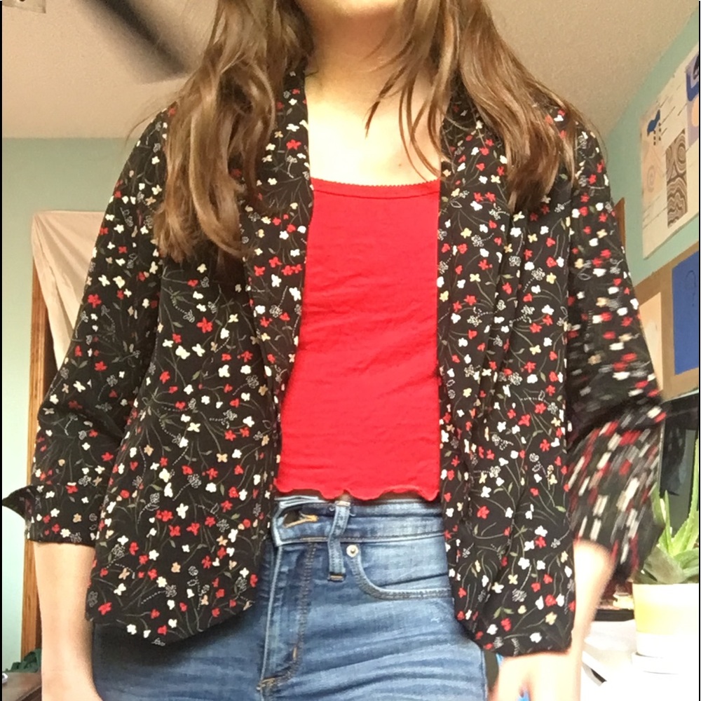 Black and red blouse/ jacket